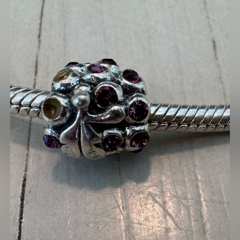 Biagi/Pandora 925 Sterling Silver Snake Bracelet with Vintage Charms - Picture 14 of 15